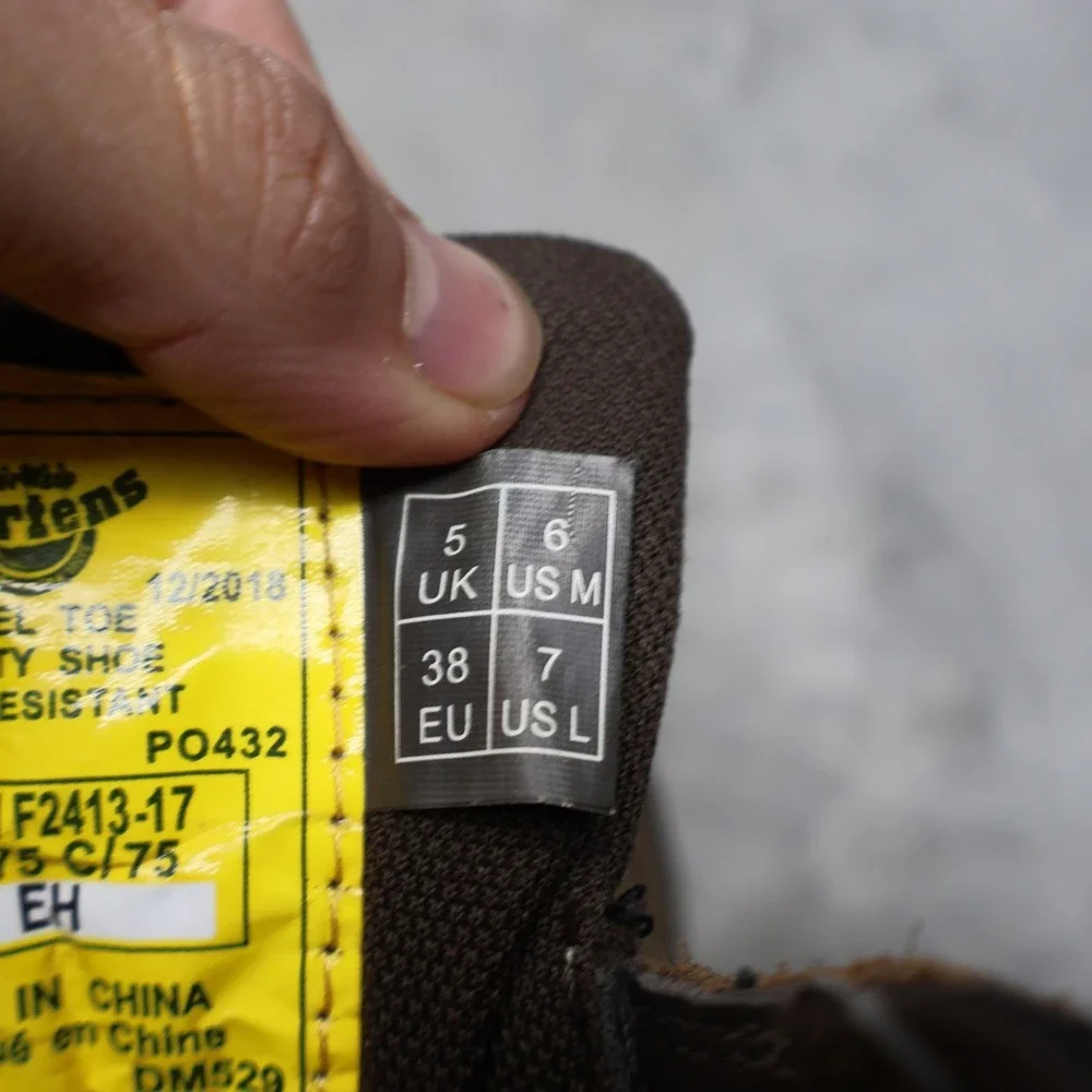 Dr. Martens Men 6 Women 7 Work Boots Brwn Ironbridge Steel Toe Industrial Safety